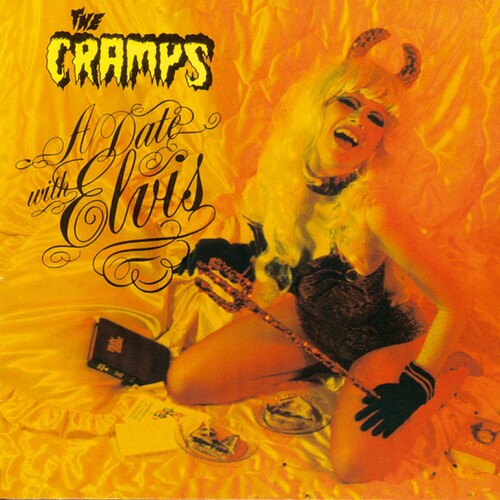 Album cover for Cramps - A Date With Elvis on orange vinyl lp
