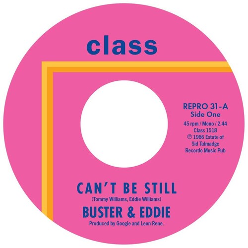 Album cover for Buster & Eddie - Can't Be Still / There I Was on 7"