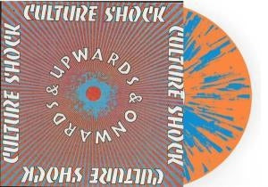 Album cover for Culture Shock - Onwards & Upwards on blue/orange splatter vinyl lp