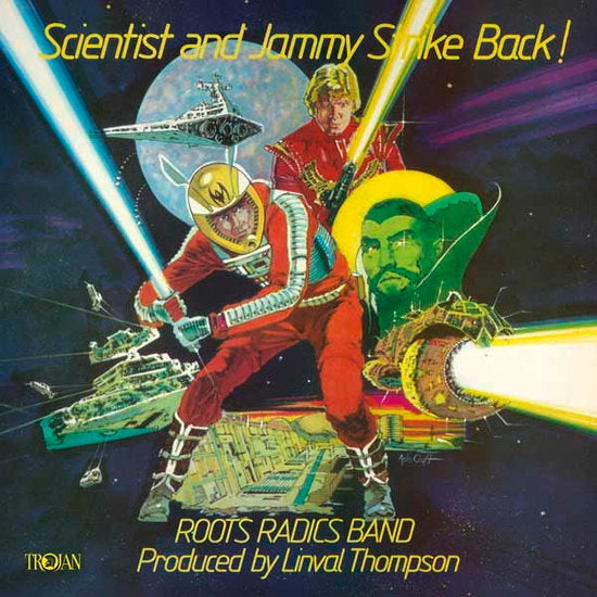 Album cover for Roots Radics - Scientist & Jammy Strike Back! on yellow lp