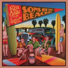 Album cover for Flash Cadillac & The Continental Kids - Sons Of The Beaches on coral beach vinyl bonus track lp