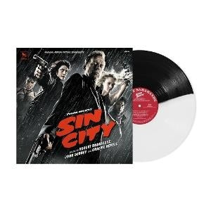 Album cover for John Debney, Graeme Revell Robert Rodriguez - Sin City (Soundtrack) on half white & half black vinyl lp