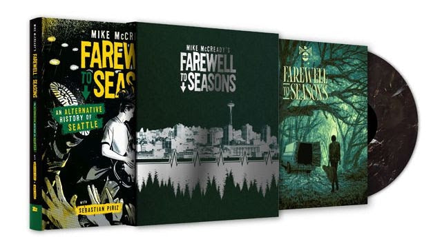 Album cover for Mike Mccready - Farewell To Seasons on graphic novel / onyx marble vinyl