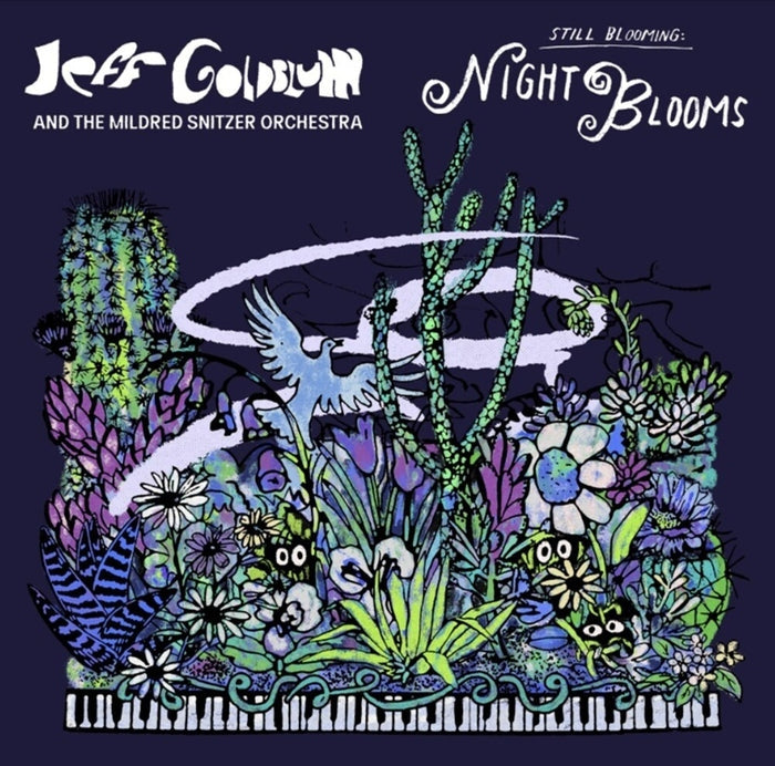 Album cover for Jeff Goldblum & the Mildred Snitzer Orchestra - Night Blooms on signed art cards vinyl lp