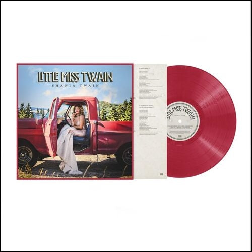 Album cover for Shania Twain - Little Miss Twain on rosie red vinyl signed