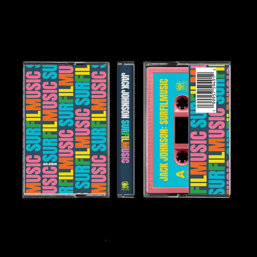 Album cover for Jack Johnson - Surfilmusic (Soundtrack & 4-Tracks) on cassette pink shell