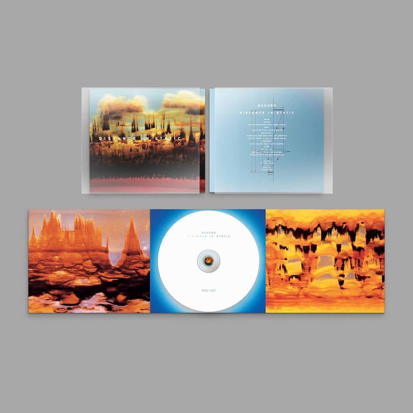 Bonobo - Distance in Static [CD Trifold card wallet . Includes a