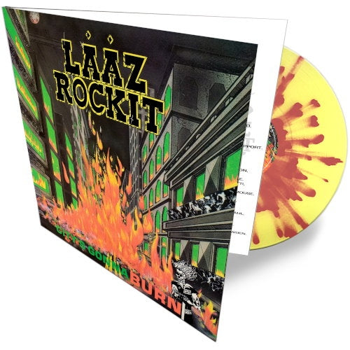 Album cover for Laaz Rockit - City's Gonna Burn on vinyl lp