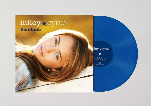 Album cover for Miley Cyrus - The Climb on 12" blue jay vinyl