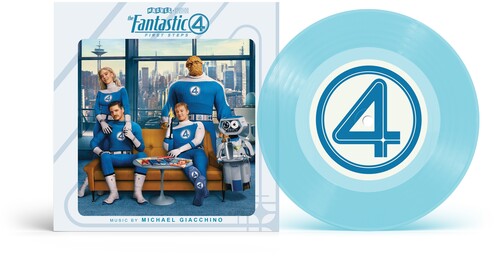 Album cover for Michael Giacchino/Andrea Datzman - The Fantastic Four: First Steps Main Theme / Let Us Be Devoured on 7" blue