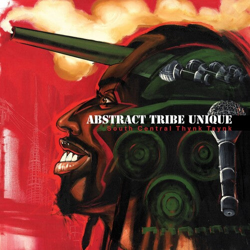 Album cover for Abstract Tribe Unique - South Central Thynk Taynk on red marble colored vinyl 2lp