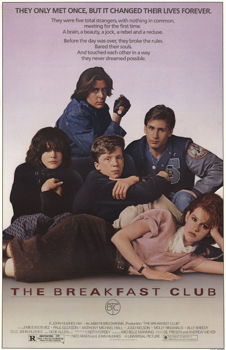 The Breakfast Club movie poster, 24 x 36 inches