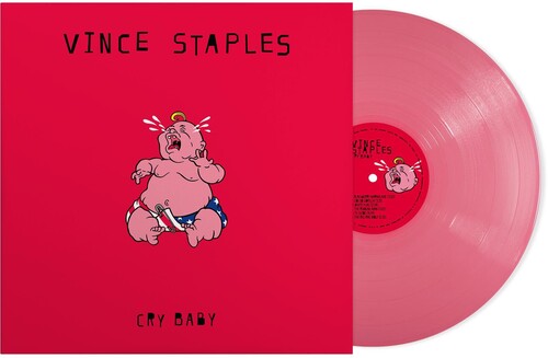 Album cover for Vince Staples - Cry Baby on baby pink vinyl lp