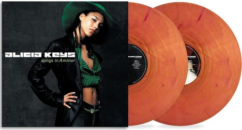 Album cover for Alicia Keys - Songs In A Minor on translucent burnt orange marbled vinyl 25th anniversary 2lp