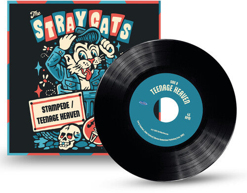 Album cover for Stray Cats - Stampede / Teenage Heaven on 7"