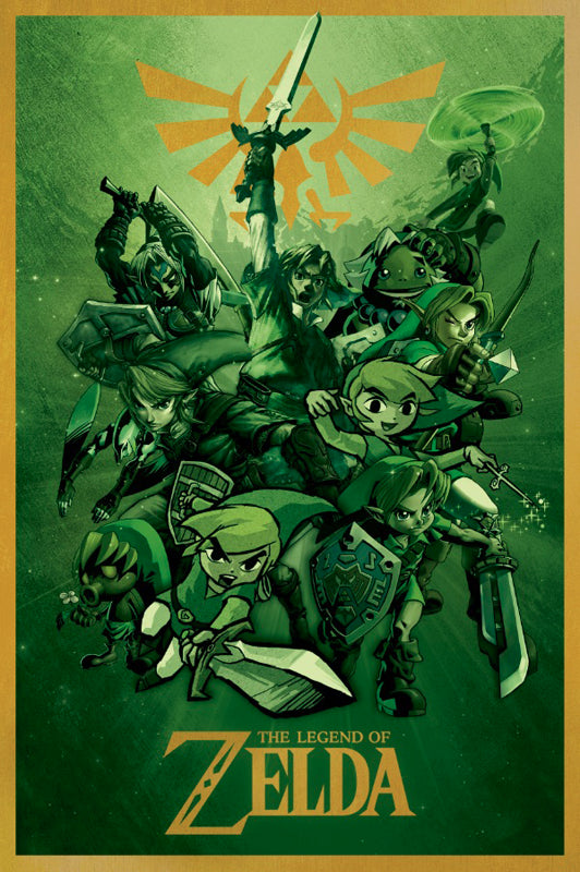The Legend of Zelda Links video game poster, 24 x 36 inches