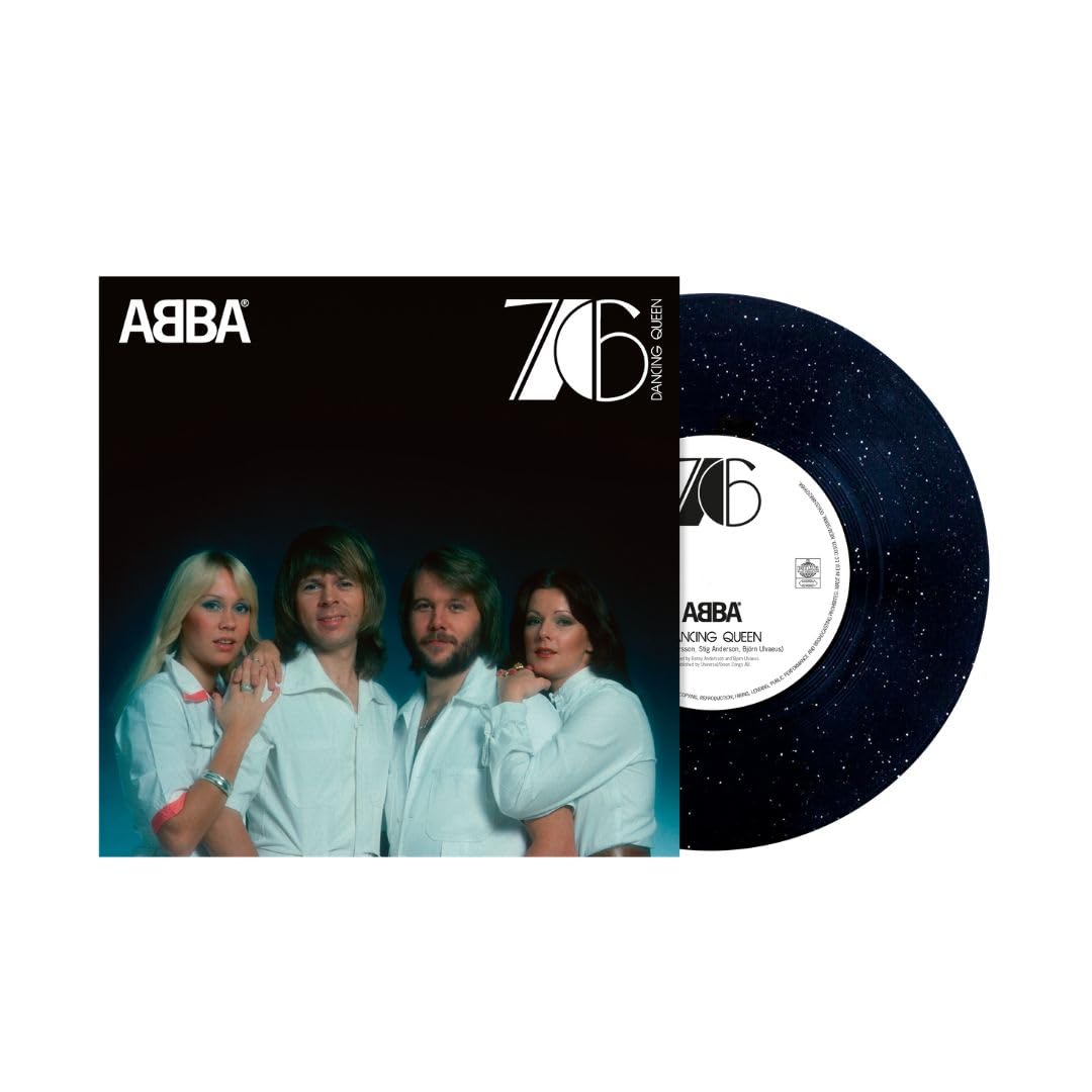 Album cover for ABBA - Dancing Queen on 10" sparkling vinyl 50th anniversary