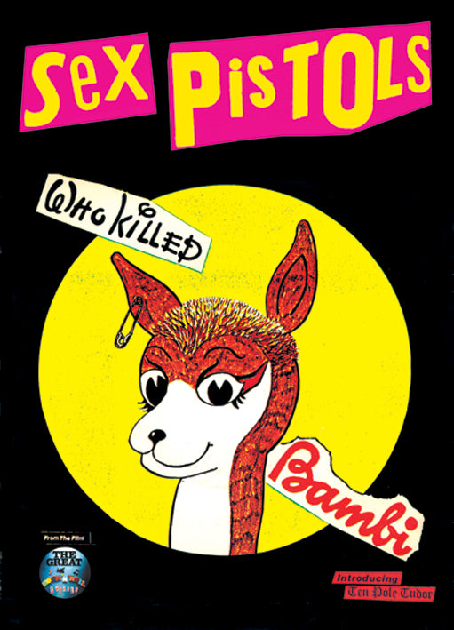 Sex Pistols Who Killed Bambi punk music poster, 23.5 x 33 inches