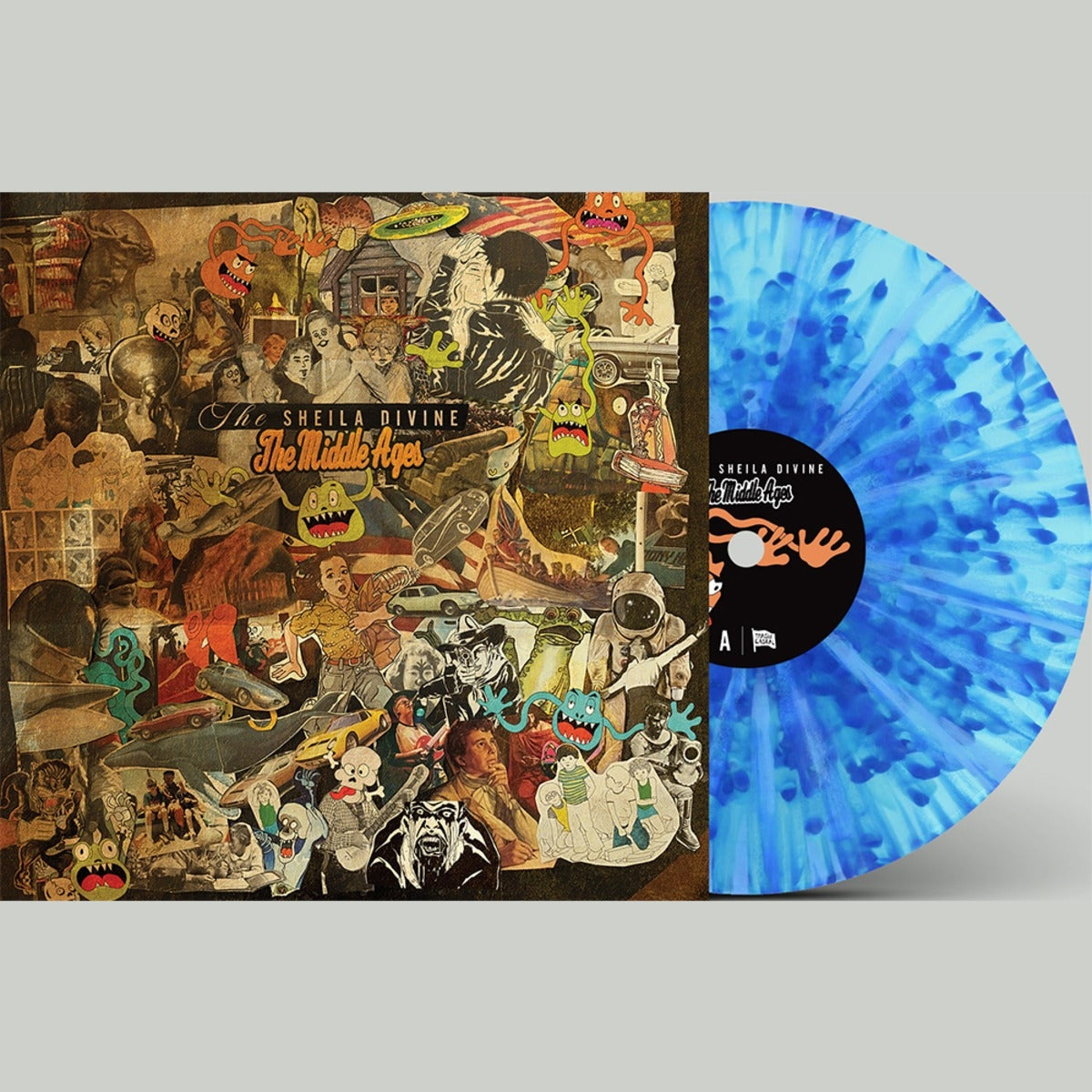 Album cover for The Sheila Divine - The Middle Ages on transparent blue smoke vinyl lp