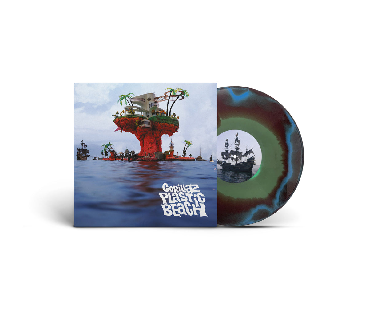 Plastic Beach Blue Green Orange Vinyl LP