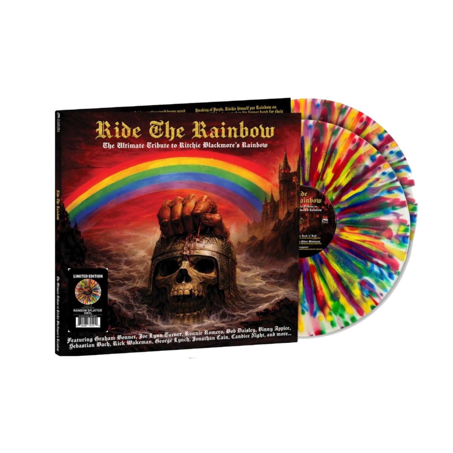 Album cover for Various Artists - Ride The Rainbow: The Ultimate Tribute To Ritchie Blackmore's Rainbow on 2lp vinyl