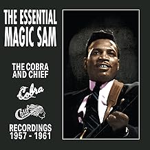 Album cover for Magic Sam - The Essential Magic Sam: Cobra & Chief Recordings on cobalt blue vinyl lp