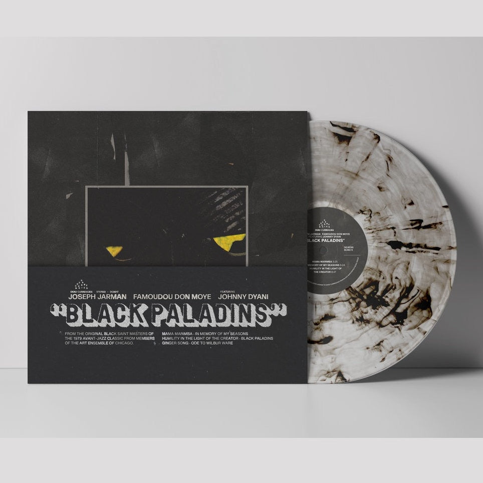 Album cover for Joseph Jarman & Famoudou Don Moye - Black Paladins on black smoke vinyl lp