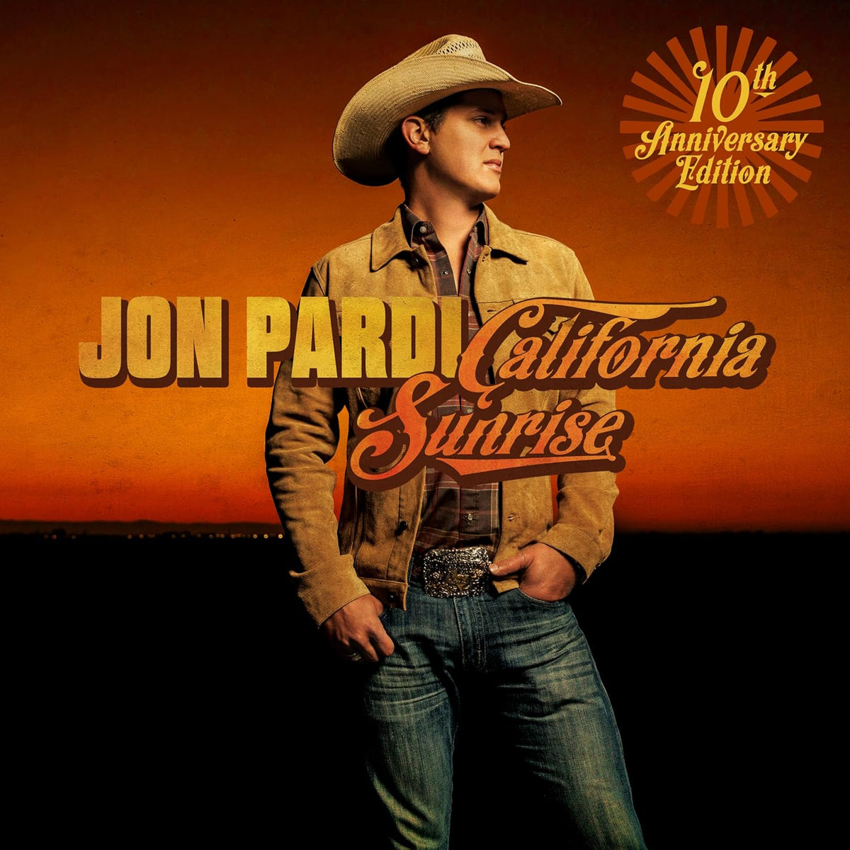 Album cover for Jon Pardi - California Sunrise on sunrise vinyl 10th anniversary 3 additional tracks 2lp