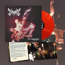 Album cover for Mayhem - Live In Bischofswerda (21st June 1997) on red vinyl double sided a4 replica lp