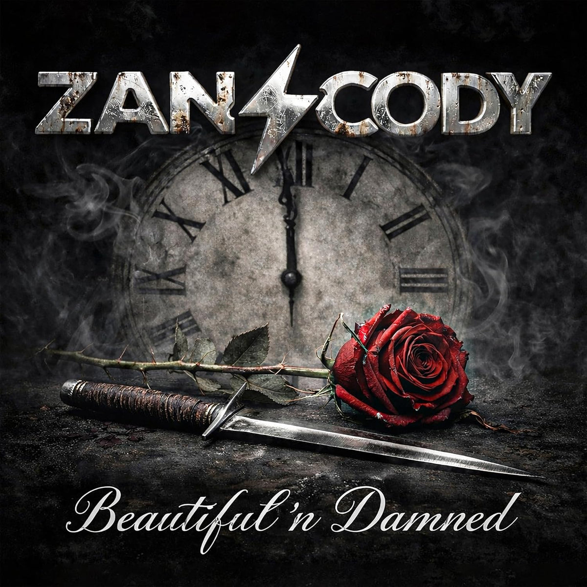 Album cover for Zan / Cody - Beautiful N Damned on red vinyl lp