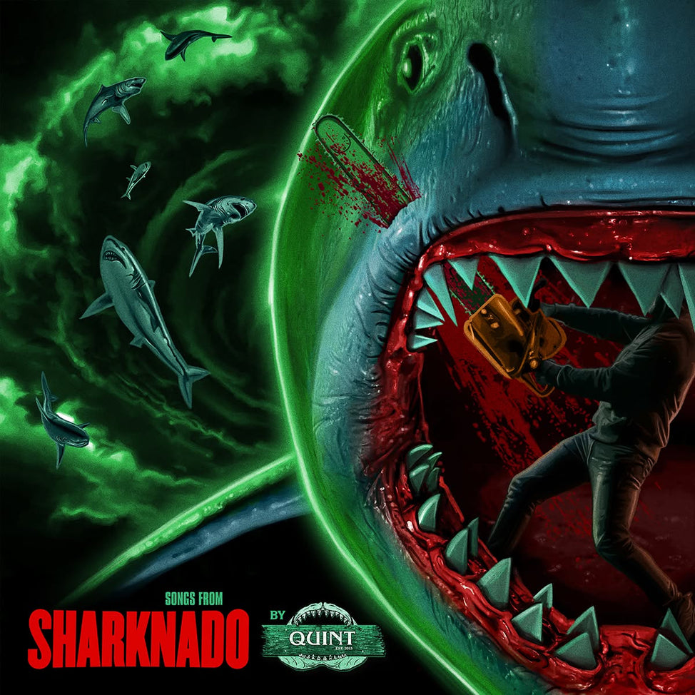 Songs From Sharknado Blood In The Water Stripe LP cover