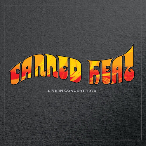 Album cover for Canned Heat - Live In Concert 1979: Woodstock Revisited on psychedelic orange vinyl lp
