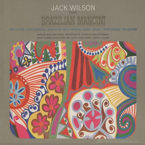 Album cover for The Jack Wilson Quartet featuring Roy Ayers - Brazilian Mancini on translucent coral vinyl lp