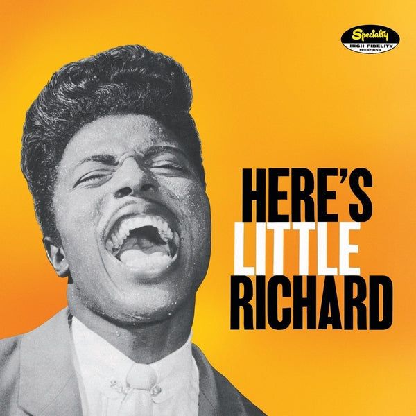 Album cover for Little Richard - Here's Little Richard on georgia peach vinyl lp