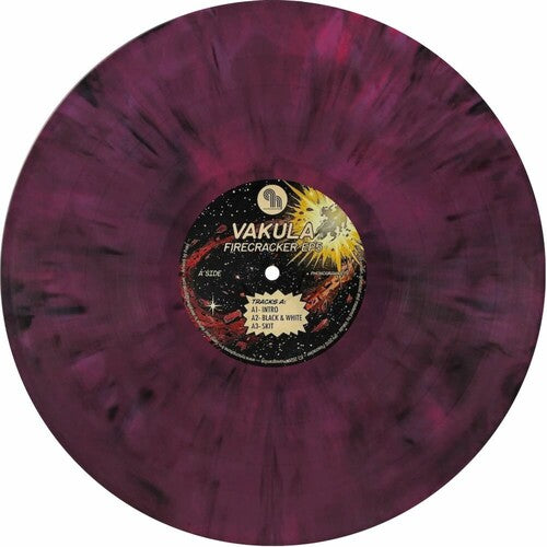 Album cover for Vakula - Firecracker5 on 12" magenta marbled vinyl