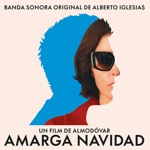 Album cover for Alberto Iglesias - Amarga Navidad (Bitter Christmas) (Soundtrack) on transparent blue vinyl edition of 500