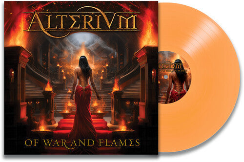 Album cover for Alterium - Of War & Flames on orange & clear vinyl lp
