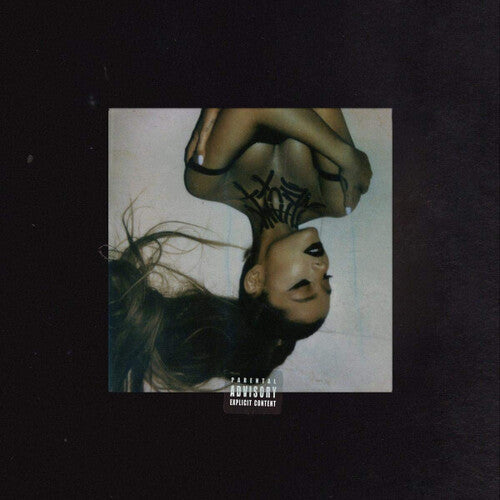 Album cover for Ariana Grande - Thank U Next on pink & clear split vinyl