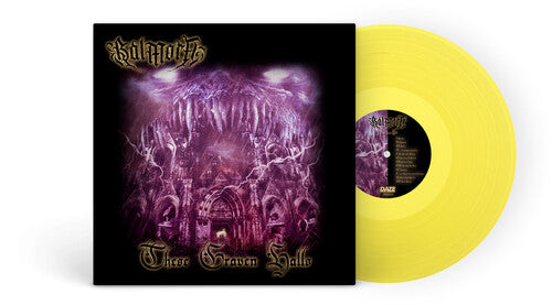 Album cover for Balmora - These Graven Halls on yellow vinyl