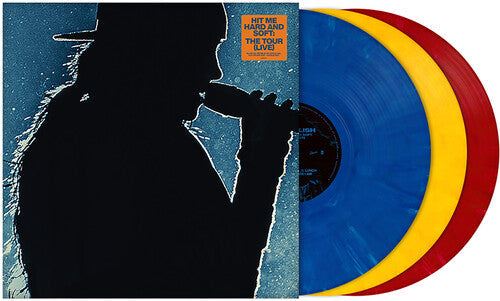 Album cover for Billie Eilish - Hit Me Hard and Soft Tour Live on blue yellow red 3lp colored vinyl