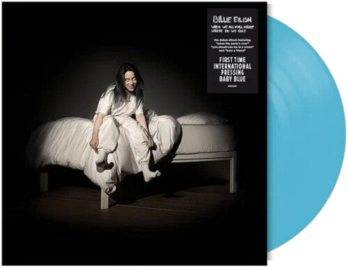 Album cover for Billie Eilish - When We All Fall Asleep Where Do We Go on baby blue vinyl