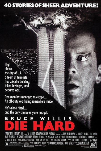 Die Hard movie poster, 24 x 36 inches