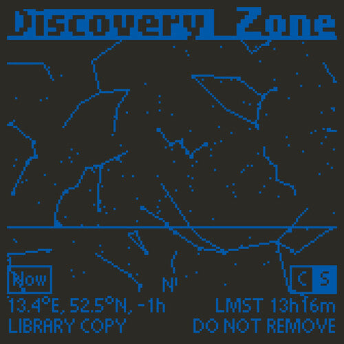 Album cover for Discovery Zone - Library Copy Do Not Remove on night sky marbled vinyl lp