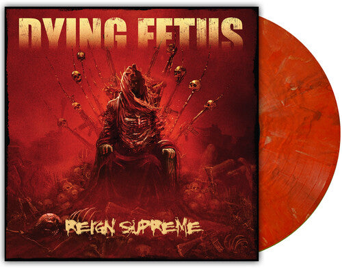 Album cover for Dying Fetus - Reign Supreme on ruby shimmer vinyl lp