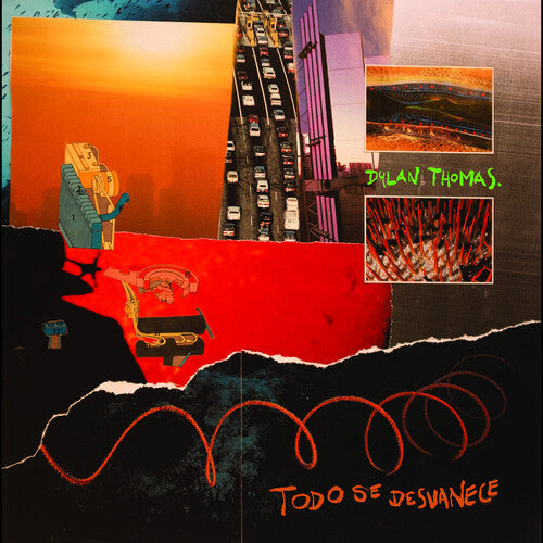 Album cover for Dylan Thomas - Todo Se Desvanece on green leaves marbled vinyl lp