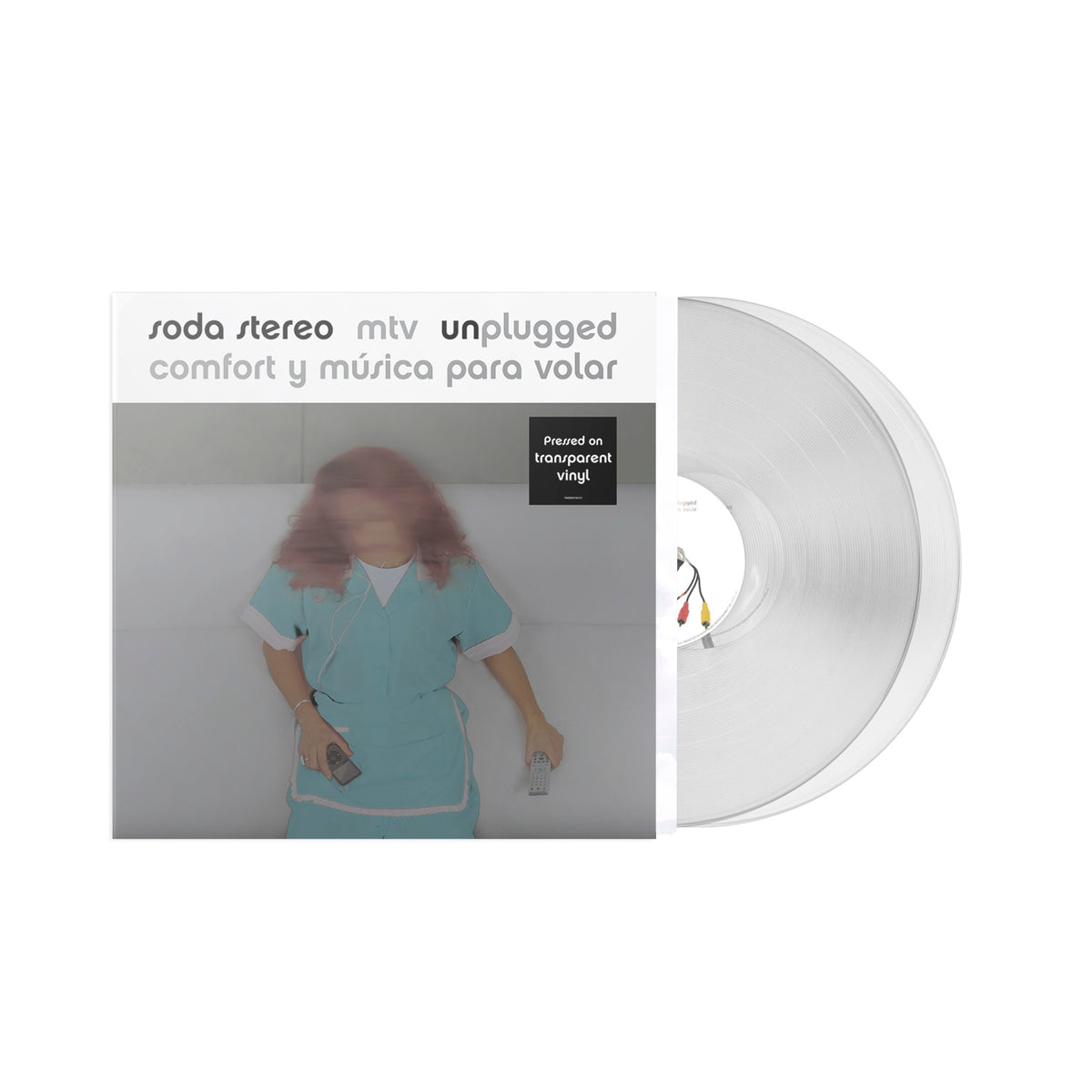 Album cover for Soda Stereo - Comfort Y Musica Para Volar (MTV Unplugged) on ultra clear vinyl 2lp