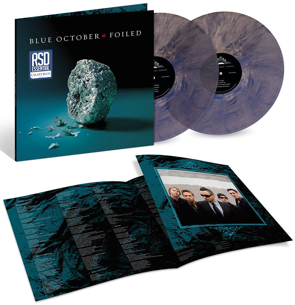 Album cover for Blue October - Foiled on galaxy blue vinyl of 5000 2lp