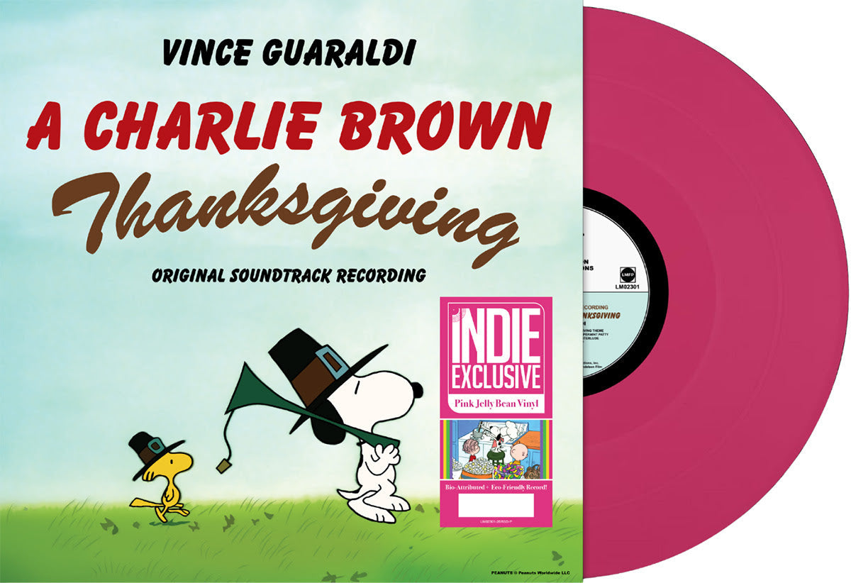 Album cover for Vince Guaraldi - A Charlie Brown Thanksgiving (Original Soundtrack) on pink vinyl