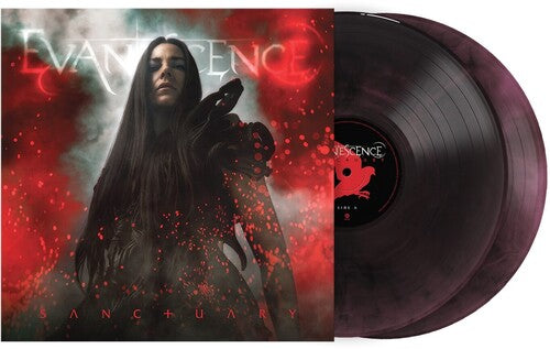 Album cover for Evanescence - Sanctuary on deep purple & black marble vinyl 2lp