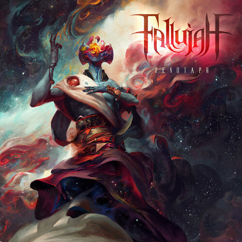 Album cover for Fallujah - Xenotaph on crystal clear & purple marble vinyl lp
